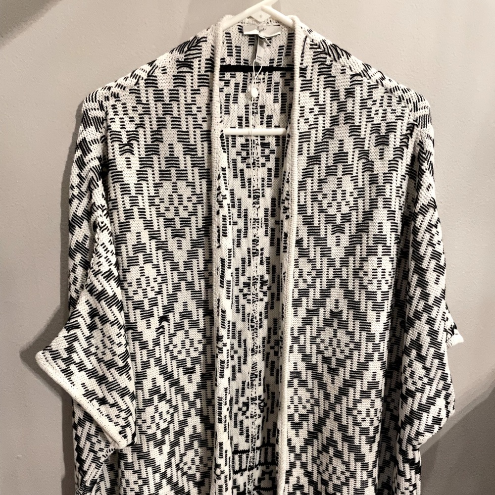 Gorgeous black/ white Joie Cardigan m/l NWOT